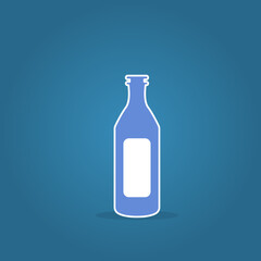 bottle icon on white background, vector illustration