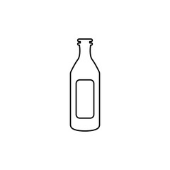 bottle icon on white background, vector illustration