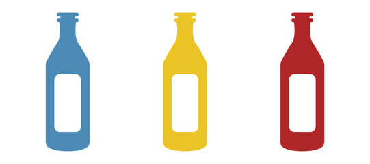 bottle icon on white background, vector illustration