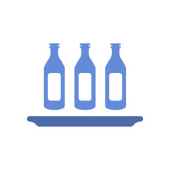 bottle icon on white background, vector illustration