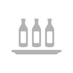 bottle icon on white background, vector illustration