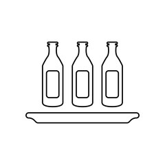 bottle icon on white background, vector illustration