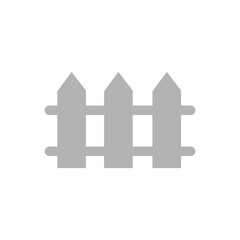 fence icon, wooden fence, vector illustration