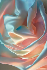 silk fabric with pink and light blue satin colors created with Generative AI technology