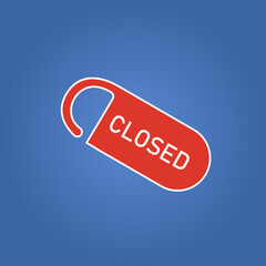 keychain icon, closed concept, vector illustration