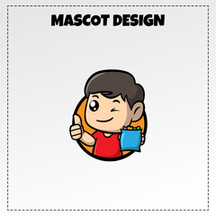 Food logo snack mascot illustration vector design