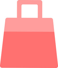 pink shopping bag, online shopping elements.