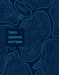 Abstract pattern . Wavy lines of topographic design. Vector contour illustration.