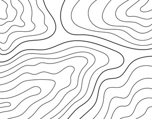Abstract pattern . Wavy lines of topographic design. Vector contour illustration.