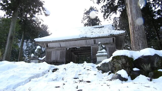 雪の南越前・熊野神社