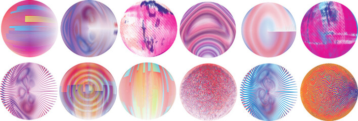 Set of spheres . Lines constructed transparent sphere .Vector  .Technology sphere Logo . Design element for posters, social media, templates, flyers, brochures . Abstract trendy transparent circles