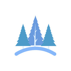 Fototapeta premium forest icon on a white background, vector illustration
