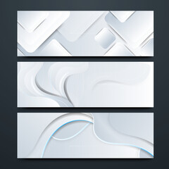 Fototapeta premium Abstract white background banner