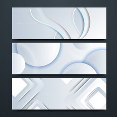 Abstract white background banner