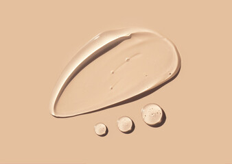 texture gel serum on beige background