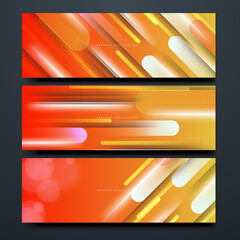 Abstract orange background banner. Abstract red and yellow orange gradient background. Geometric modern design. vector Illustration.