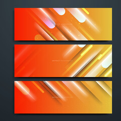 Abstract orange background banner. Abstract red and yellow orange gradient background. Geometric modern design. vector Illustration.