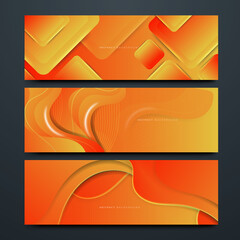 Abstract orange background banner. Abstract red and yellow orange gradient background. Geometric modern design. vector Illustration.