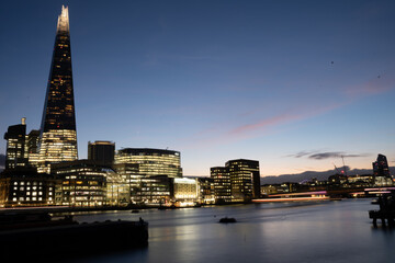 city skyline at night