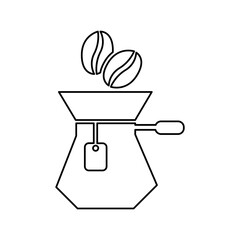 teapot icon on a white background, vector illustration