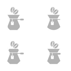 teapot icon on a white background, vector illustration