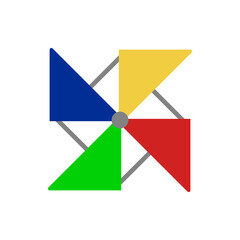 fan icon on white background, vector illustration