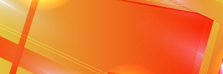 Minimal geometric background. Orange elements with dynamic technology gradient banner. Dynamic shapes composition. Vector illustration