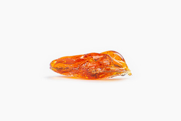 piece of smoking resin cannabis isolated on white background