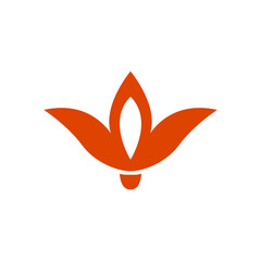 flower icon on a white background, vector illustration