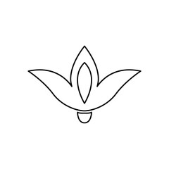flower icon on a white background, vector illustration