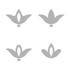 flower icon on a white background, vector illustration