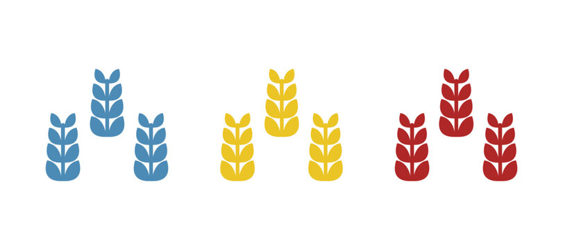 wheat icon on a white background, vector illustration