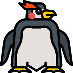 penguin filled outline icon