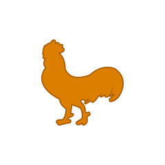 Rooster icon on a white background, vector illustration