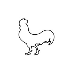 Rooster icon on a white background, vector illustration