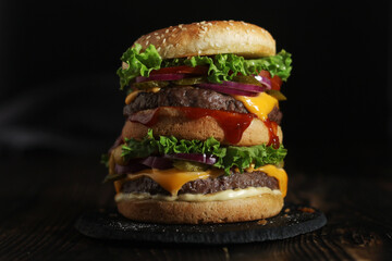 A double burger in low key