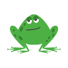 frog icon on a white background, vector illustration