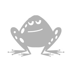 frog icon on a white background, vector illustration