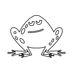 frog icon on a white background, vector illustration