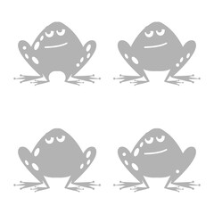 frog icon on a white background, vector illustration