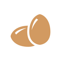 egg icon on a white background, vector illustration