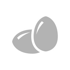 egg icon on a white background, vector illustration
