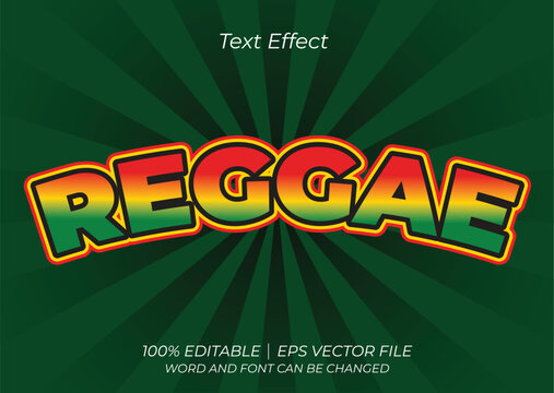 Reggae gradient editable text effect