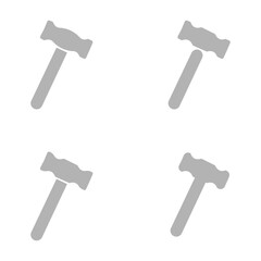 hammer icon on a white background, vector illustration