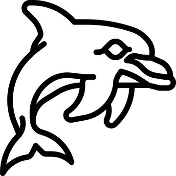 recommend clip art: dolphin outline icon