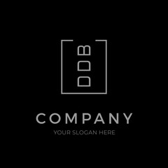 Fototapeta premium DDB, OOB, BDD creative letter business logo design. Simple modern initials company logo.