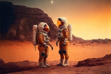 astronauts on mars made with genrative ai