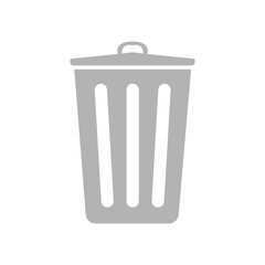 trash can icon on a white background, vector illustration