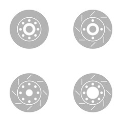 brake icon on a white background, vector illustration