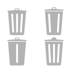 trash can icon on a white background, vector illustration